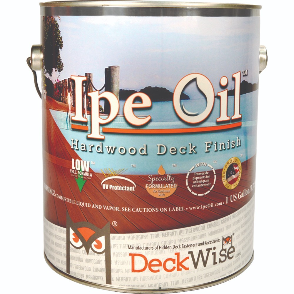Deckwise Ipe Oil, 1 Gal, Semi-Transparent Hardwood Deck Finish