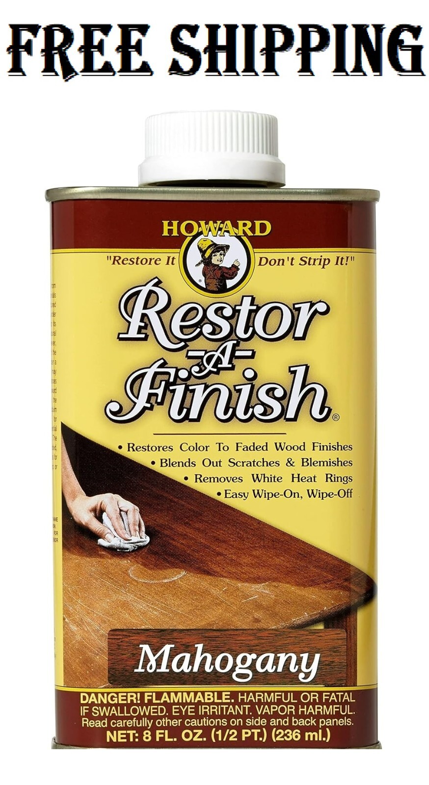 HOWARD Original Restor-A-Finish 1 Pt MAHOGANY Wood Furniture Restorer RF5008