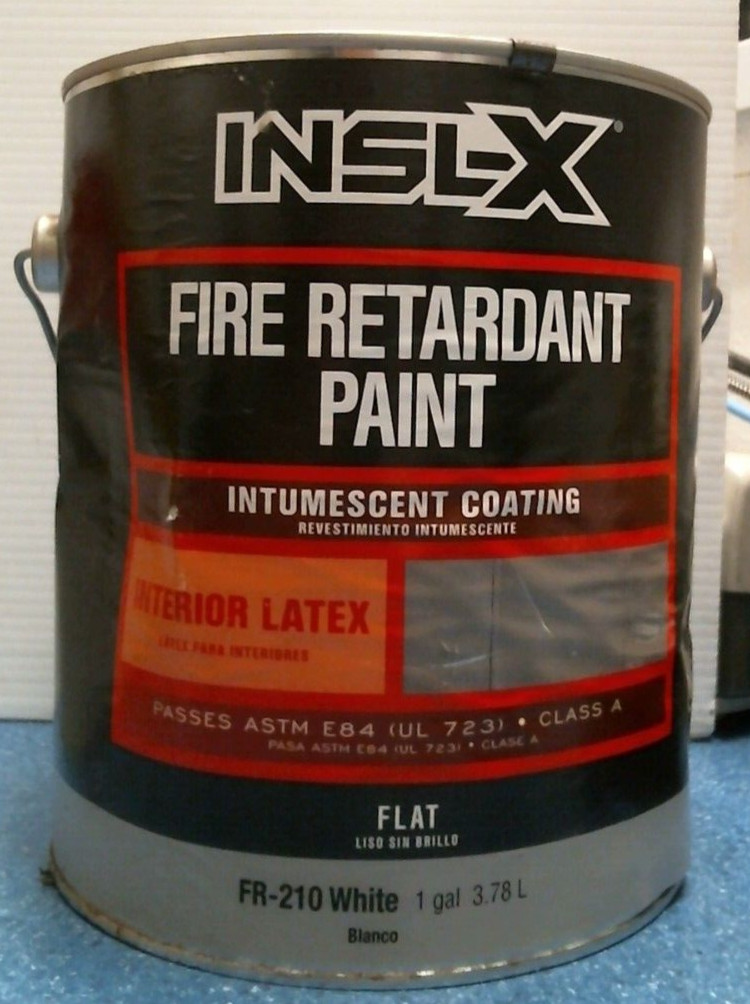 Insl-X Fire Retardant Paint, Flat, White 1 gal. (FR-210) FS