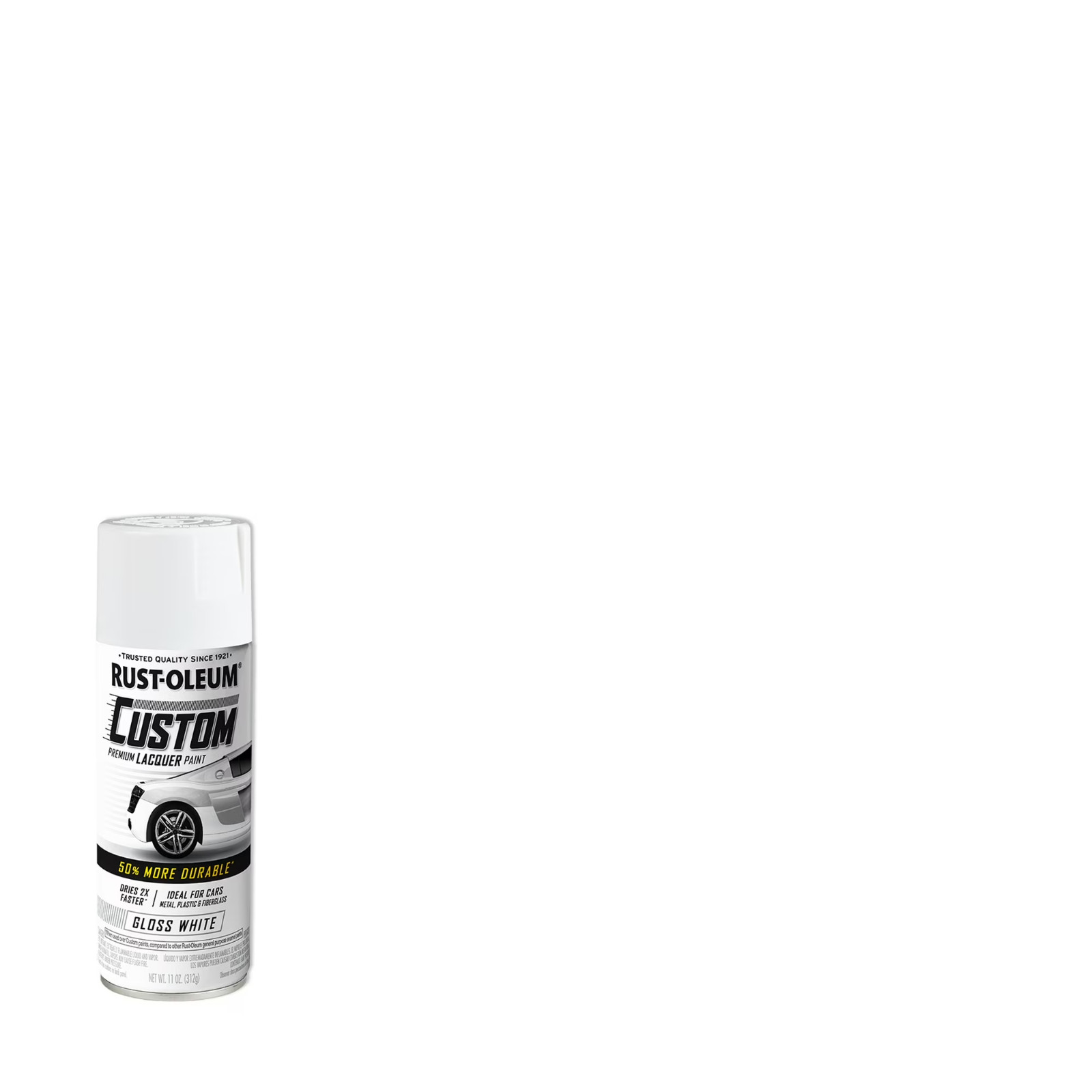 6 Pack, White, Rust-Oleum Automotive Custom Lacquer Gloss Spray Paint-352722, 11