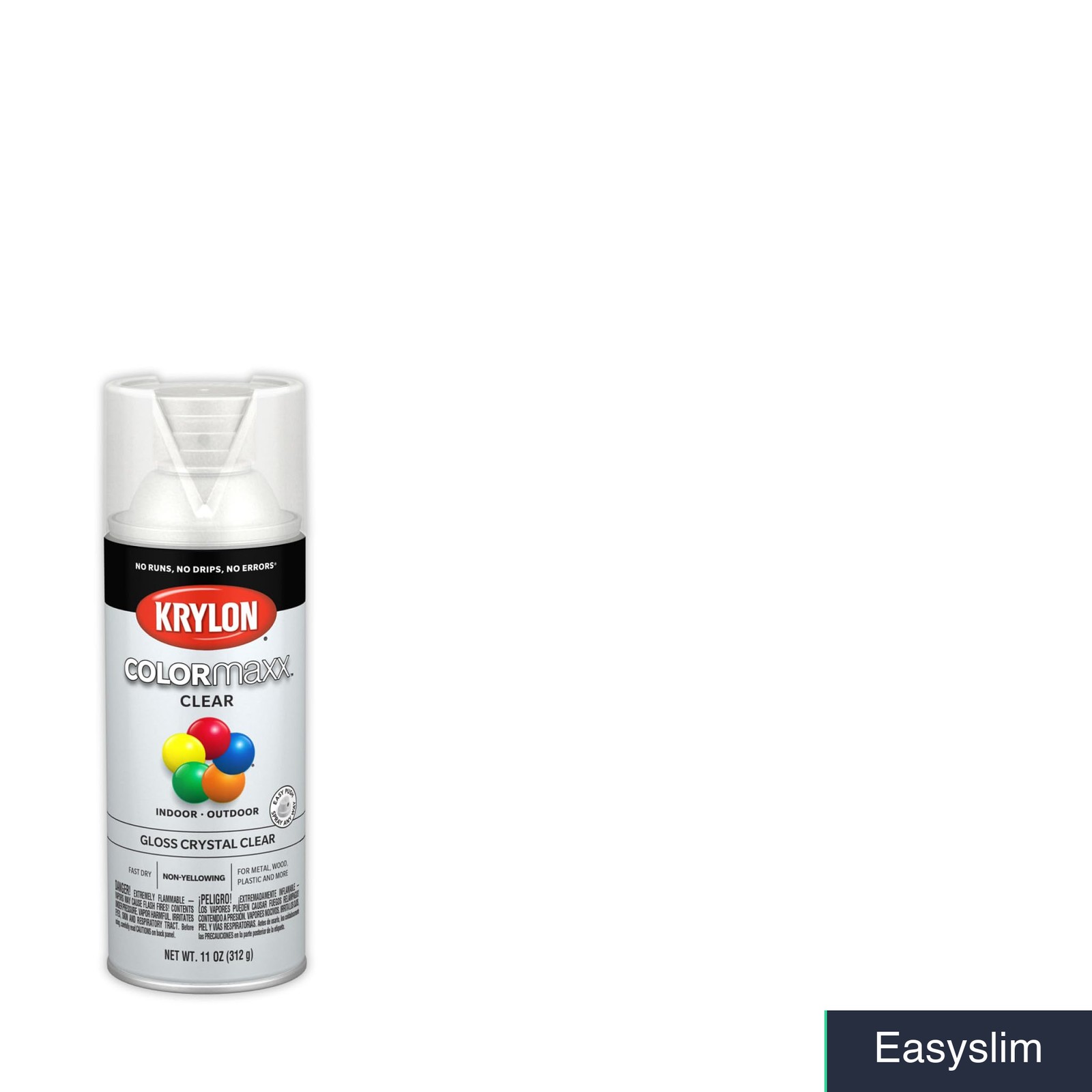 Clear Gloss Acrylic Spray Paint 11 oz Indoor Outdoor Paint Primer Finish