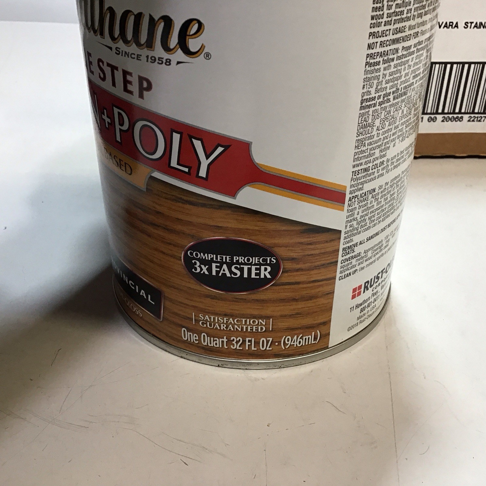 2 Cans Varathane One Step Stain + Poly Provincial Semi Gloss 32oz Ea.