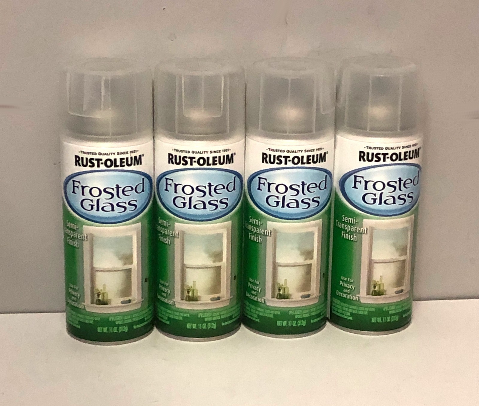 4 brand new cans of rustoleum frosted glass spray 11oz each lot paint window