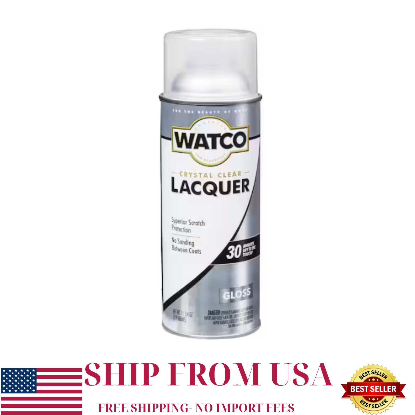 11.25 oz. Clear Gloss Lacquer Wood Finish Spray