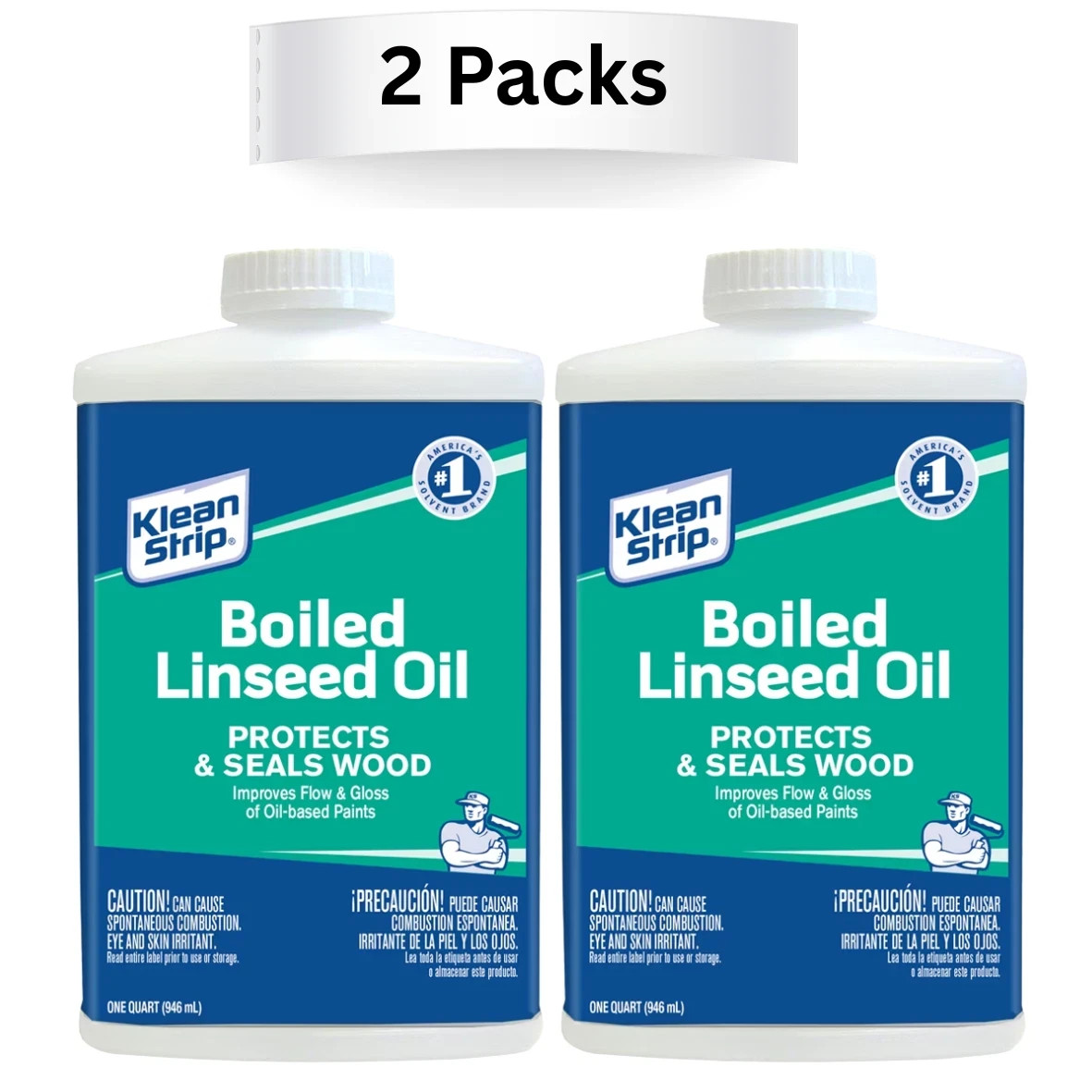 ( 2 PACK ) Klean Strip Boiled Linseed Oil Qt.