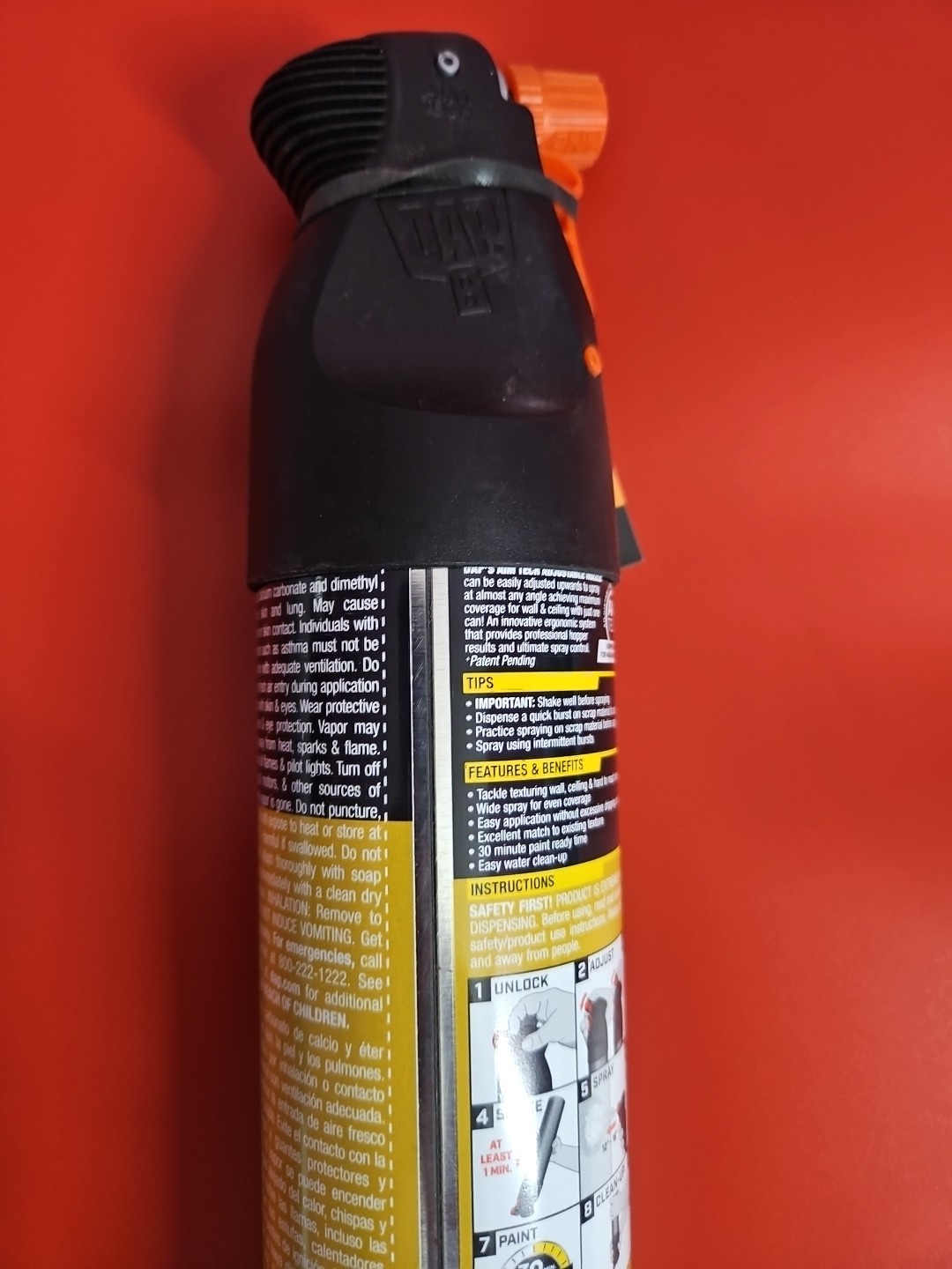 DAP Knockdown Water Based 2 in 1 Wall & Ceiling Texture Wide Spray – 25 Oz – NEW