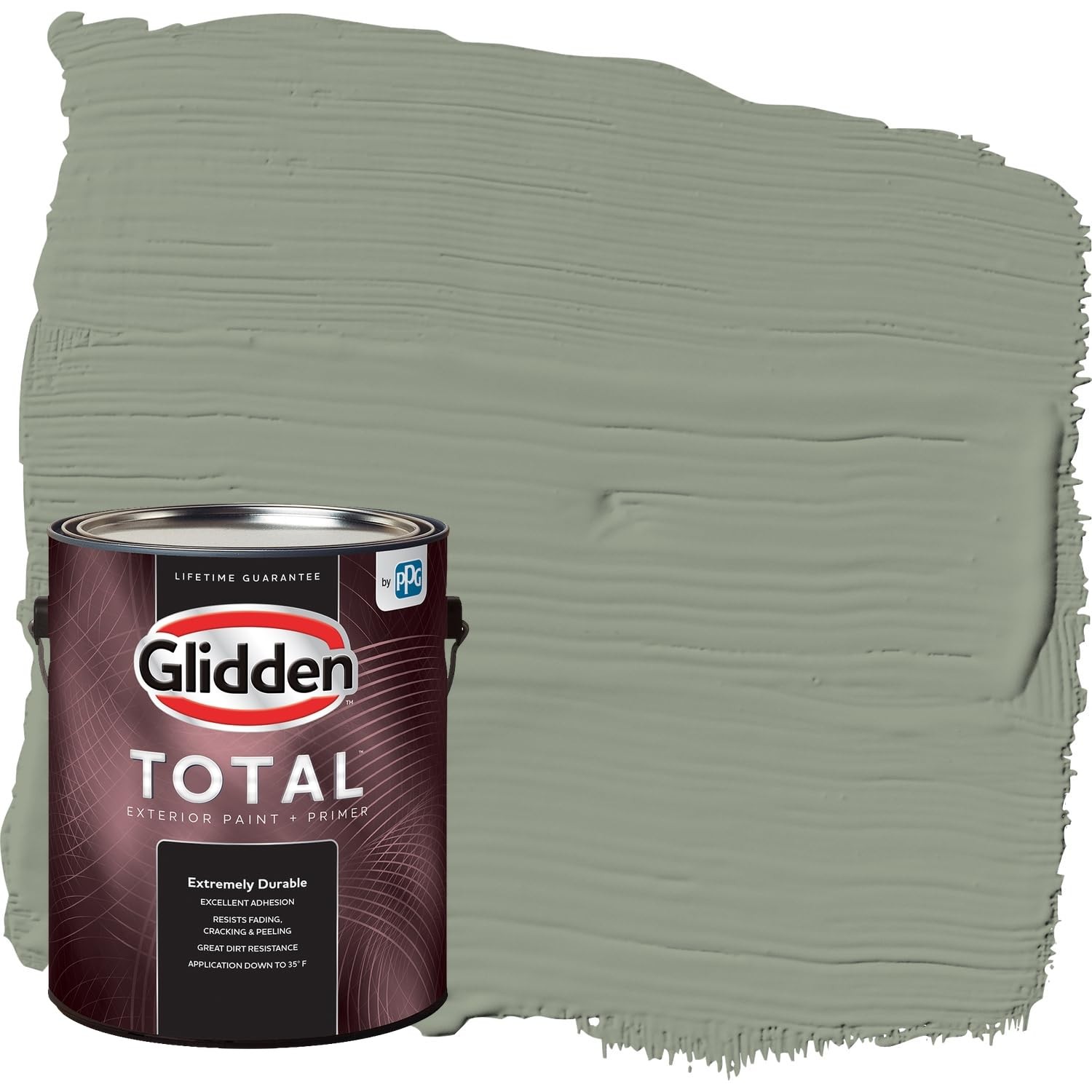 Glidden Total Exterior Paint Premiumr All-In-One Green Tea Leaf/Green Flat 1