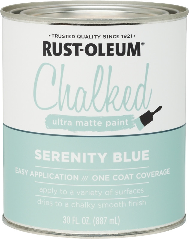 Rustoleum 285139 30 Oz Serenity Blue Chalked Ultra Matte Paint