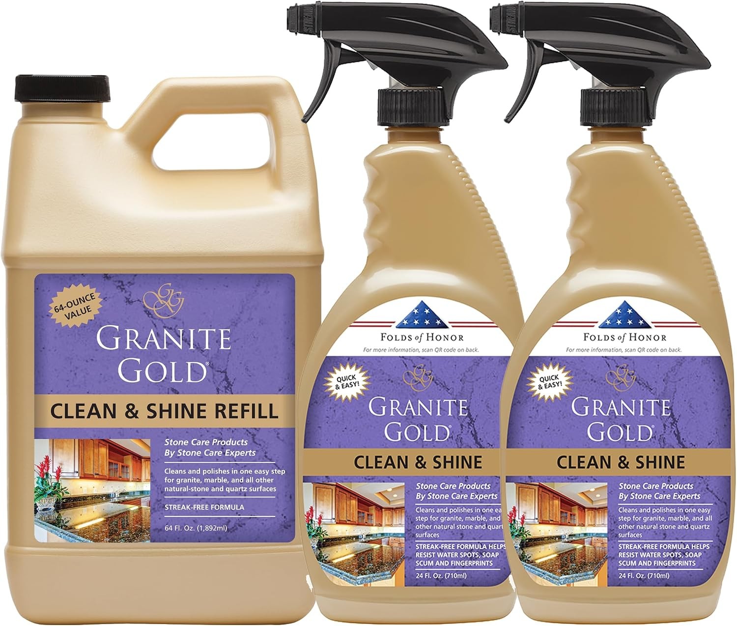 Clean & Shine Spray Granite Marble & Other Natural Stone & Quartz Surfaces 1 x