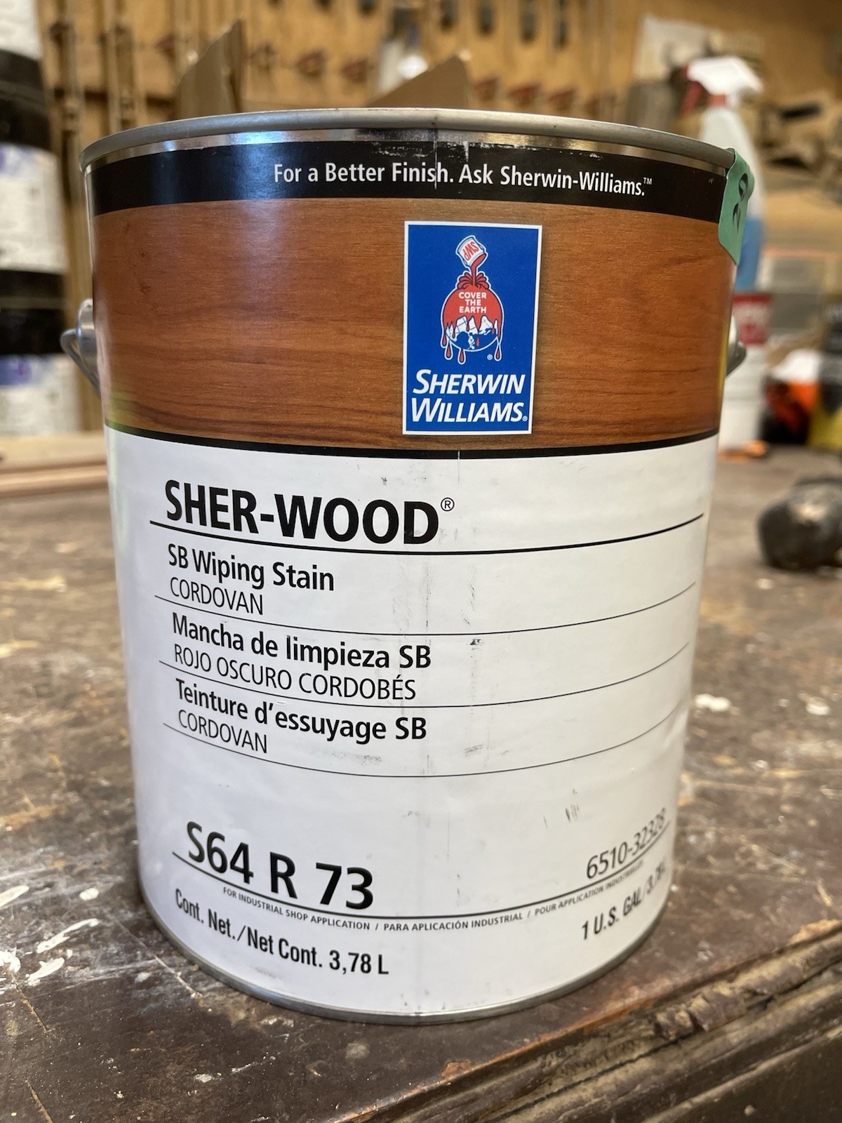 New Sherwin Wlliams Sher-Wood SB Interior Wiping Stain / 1 Gallon (Cordovan)