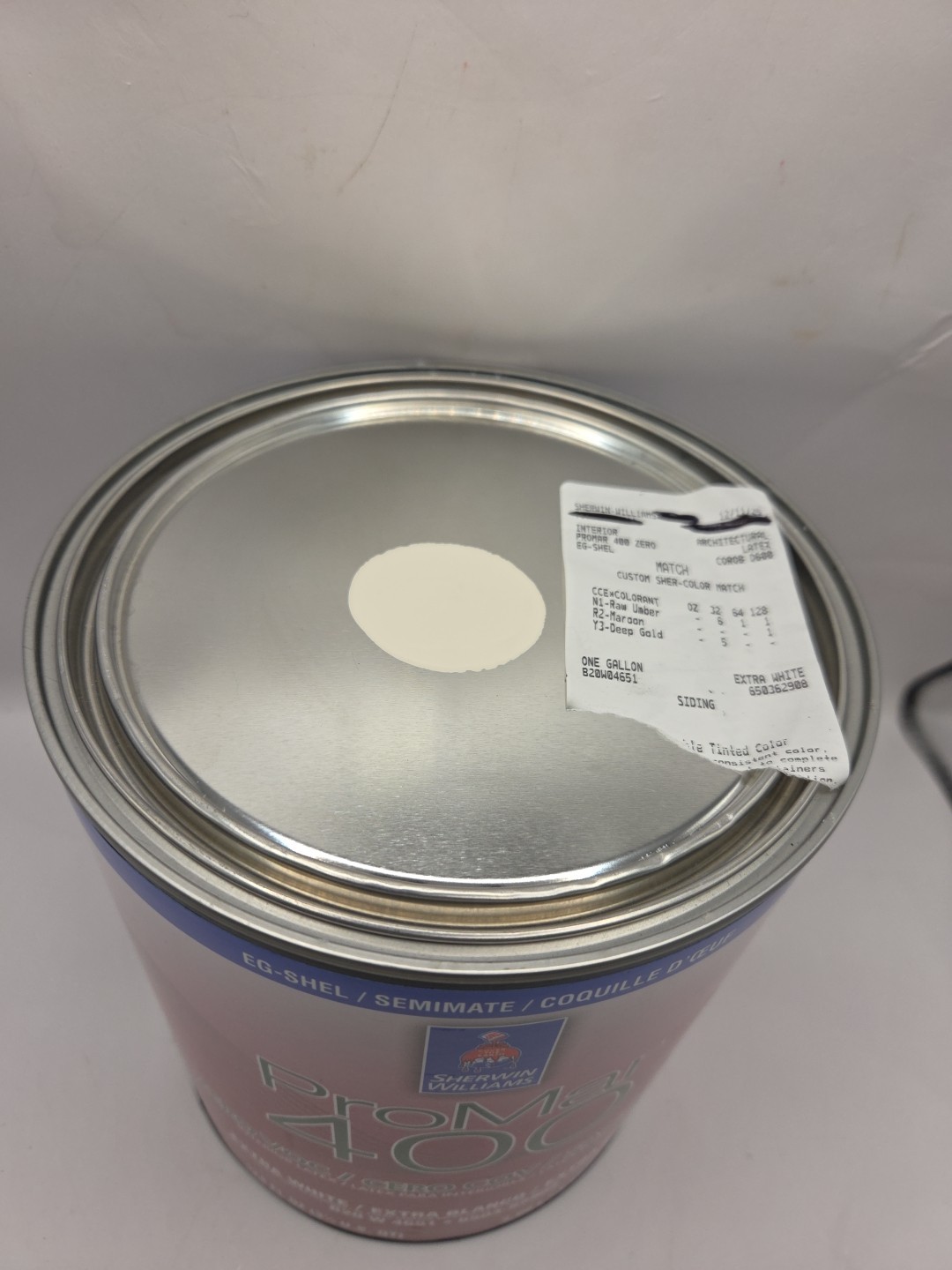 1 Gallon Sherwin Williams Promar 400 Interior EggShel Color 6133 Muslin