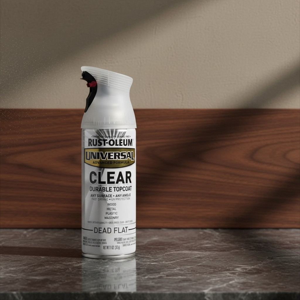 Universal All Surface Clear Topcoat Spray, 11 oz, Dead Flat Clear