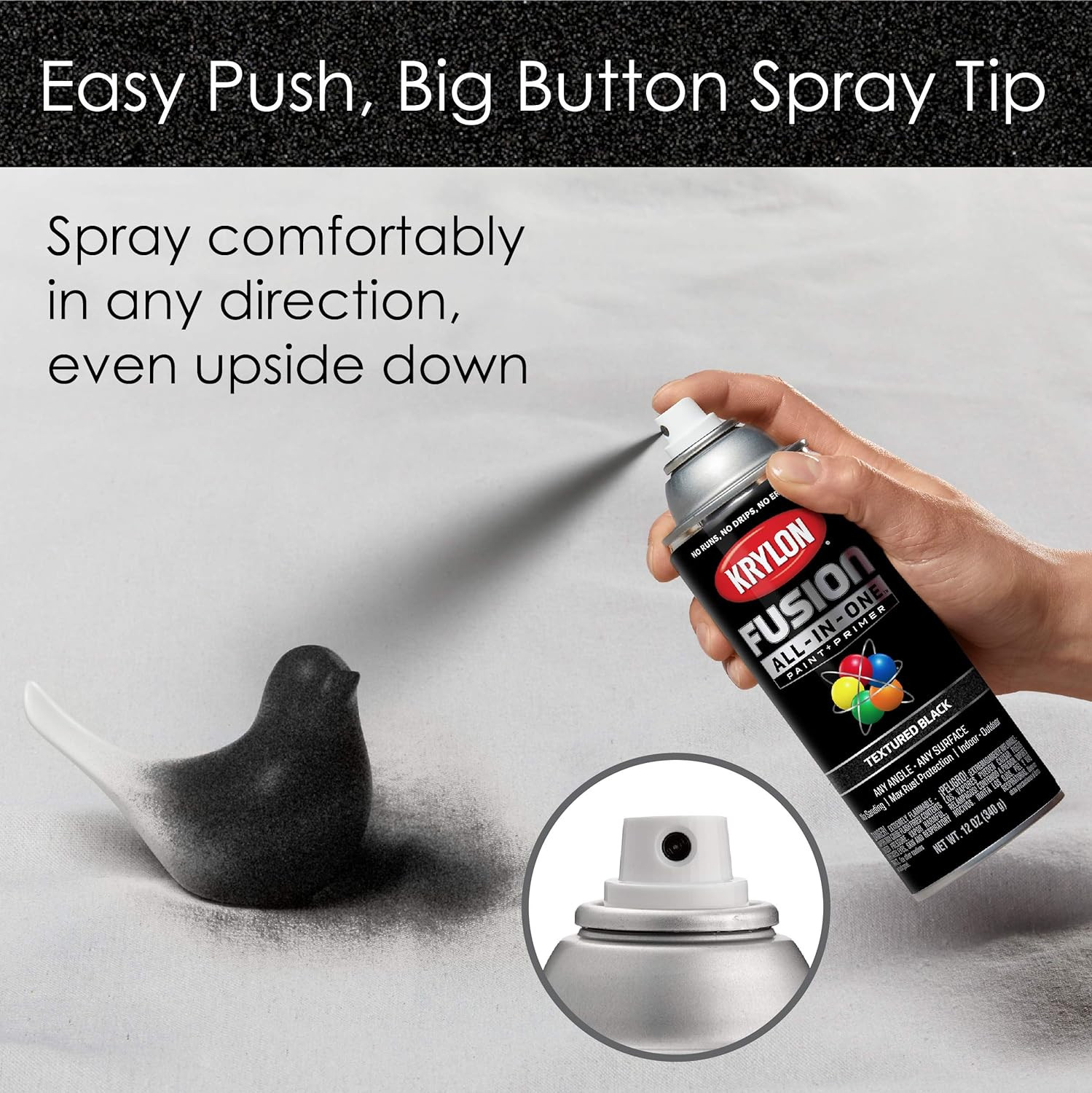 Pintura en aerosol adhesiva todo en uno Krylon Fusion