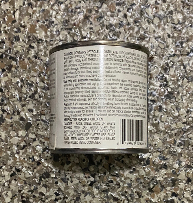 Zar Interior Stain,109 Colonial Pine, United Gilsonite Lab 1/2 pint