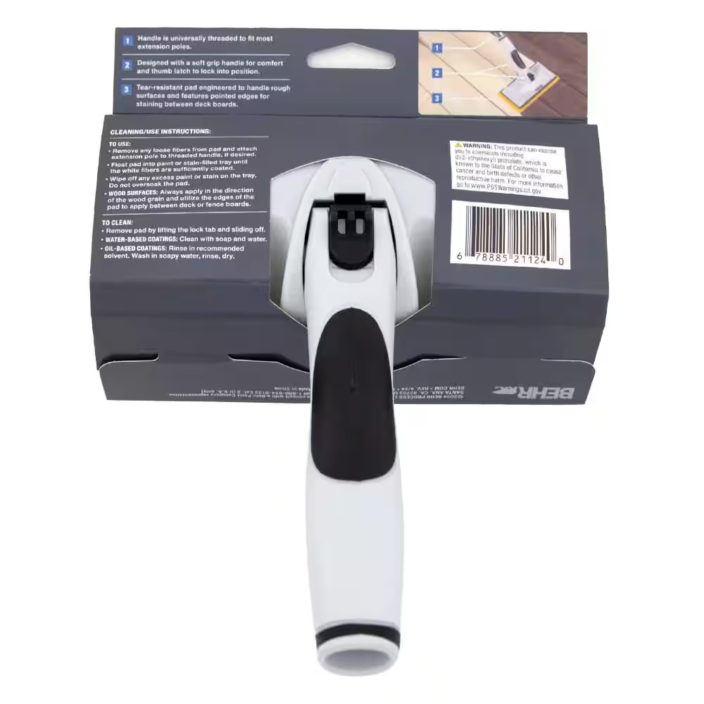 7 In. Exterior Stain Pad Applicator – Deck, Fence & Wood Staining Tool