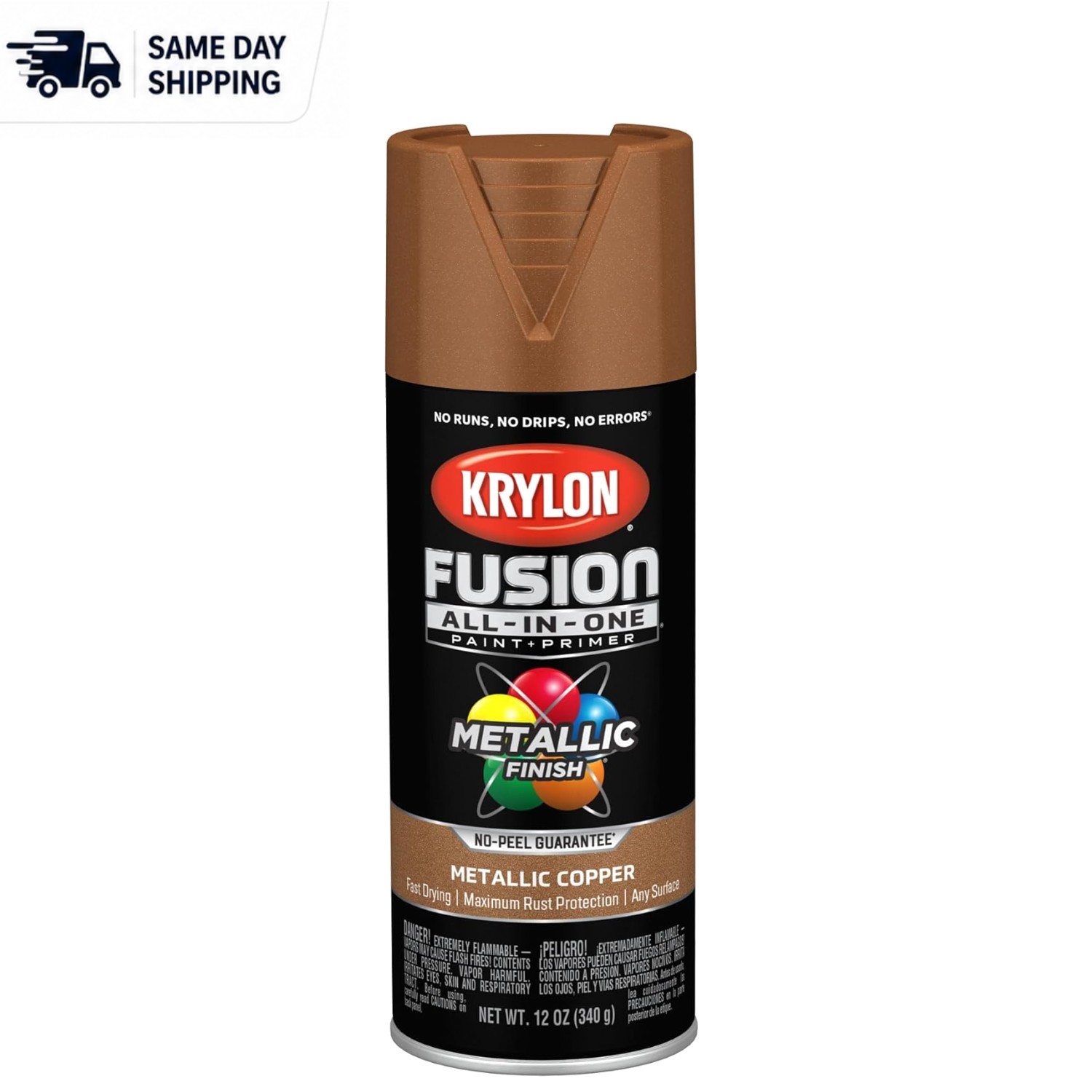 Fusion All-In-One Copper Spray Paint – 12 oz Rust Resistant Indoor/Outdoor