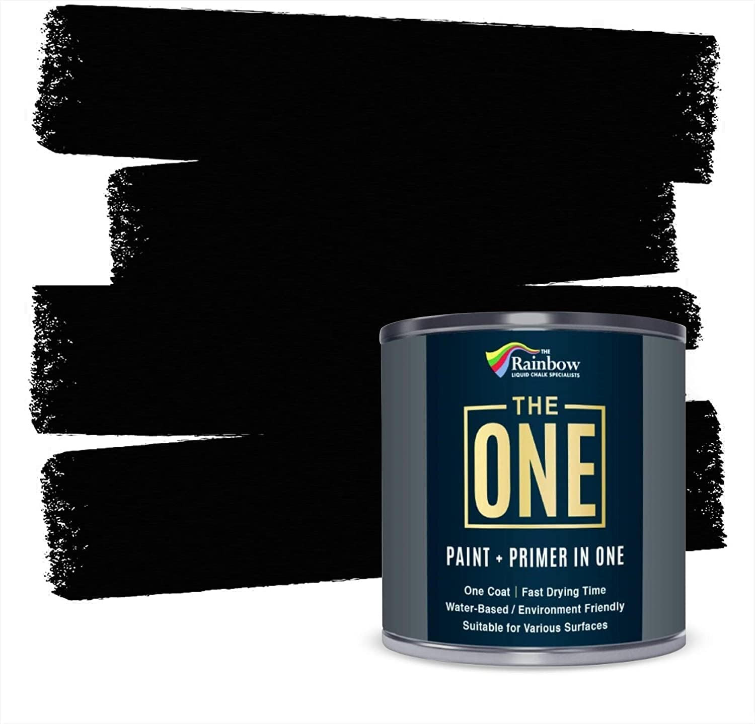 All-In-One Paint & Primer – Black Matte, 8.5 Fl Oz/250Ml Sample | 1 Coat Formula