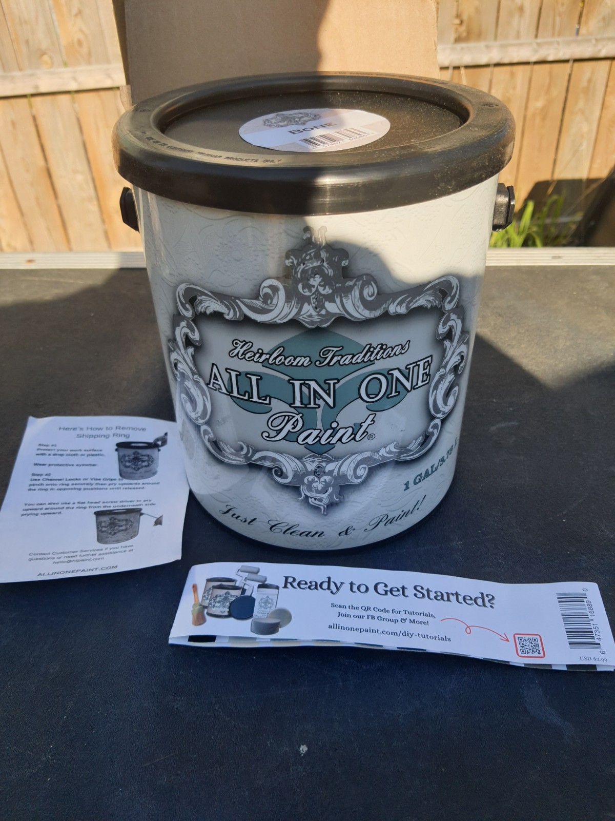 ALL-IN-ONE Paint – Bone, 128 Fl Oz – includes color card