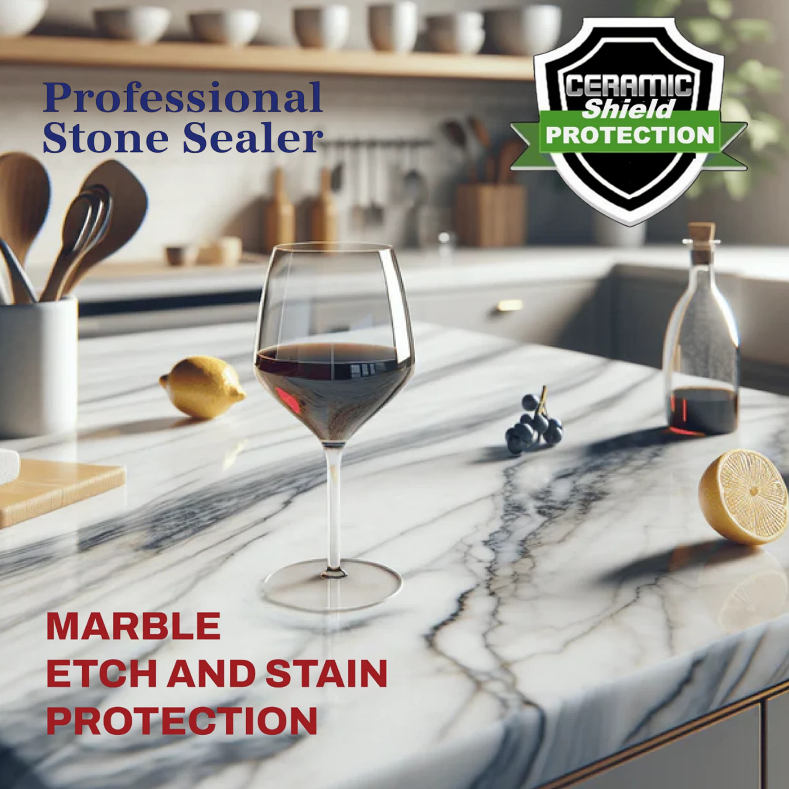 ETCH-PROOF COUNTERTOP COATING PROFESSIONAL MARBLE STAIN PROTECTION – 1 GALLON