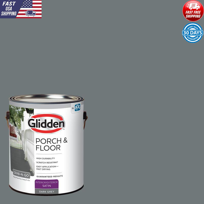 Dark Gray Porch & Floor Paint Durable Finish 1 gal. Waterproof Slip-Resistant US