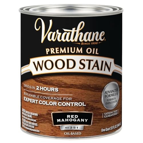 211724H Premium Wood Stain, Quart, Red Mahogany