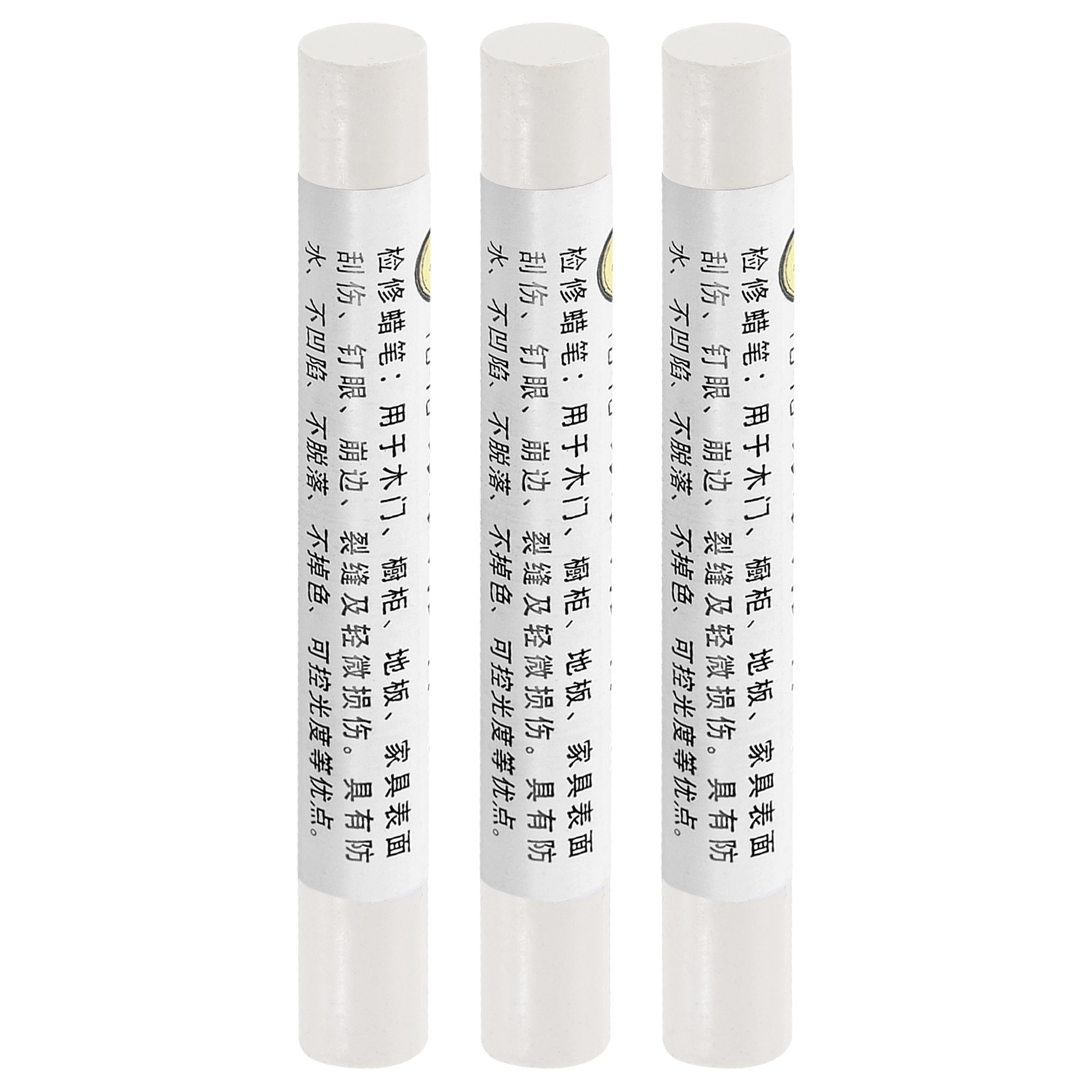 3Pcs Furniture Repair Crayons Wax Filler Stick Pen Marker Grey White