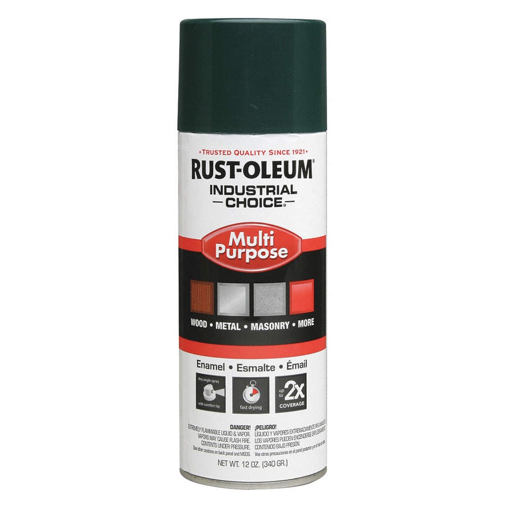 RUST-OLEUM 1638830 Spray Paint,Hunter Green,12 oz. 6KN94
