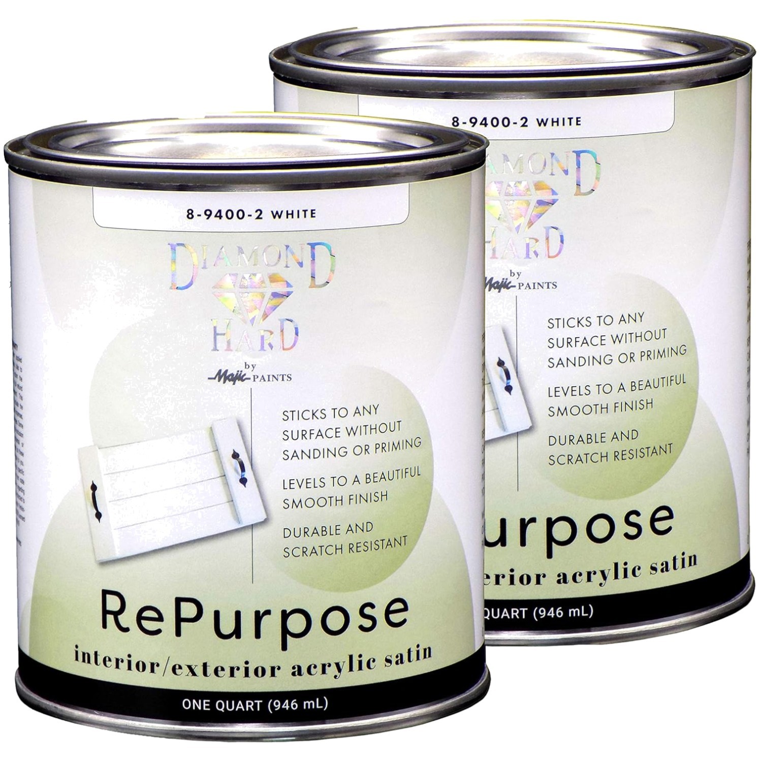Interior/Exterior White Satin Paint