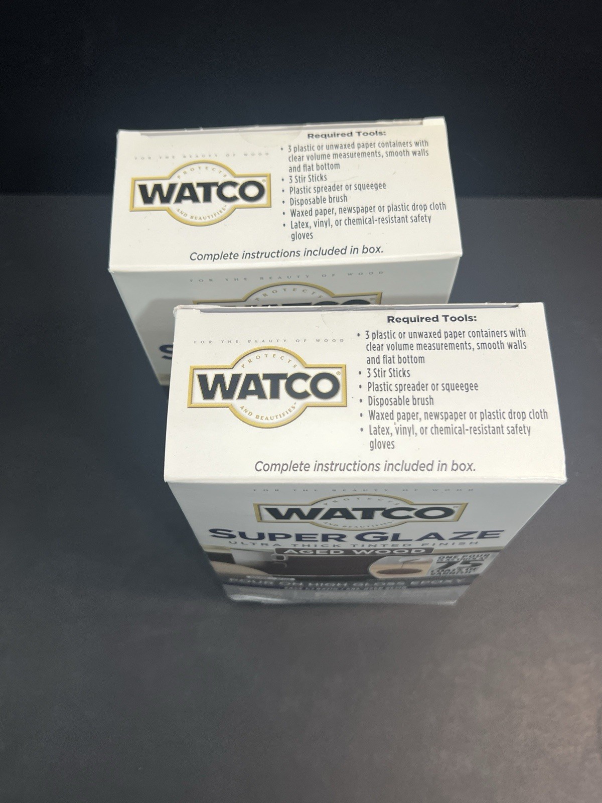 NEW x 2 Watco Super Glaze Ероху Aged Wood 1qt Ultra Thick High Gloss
