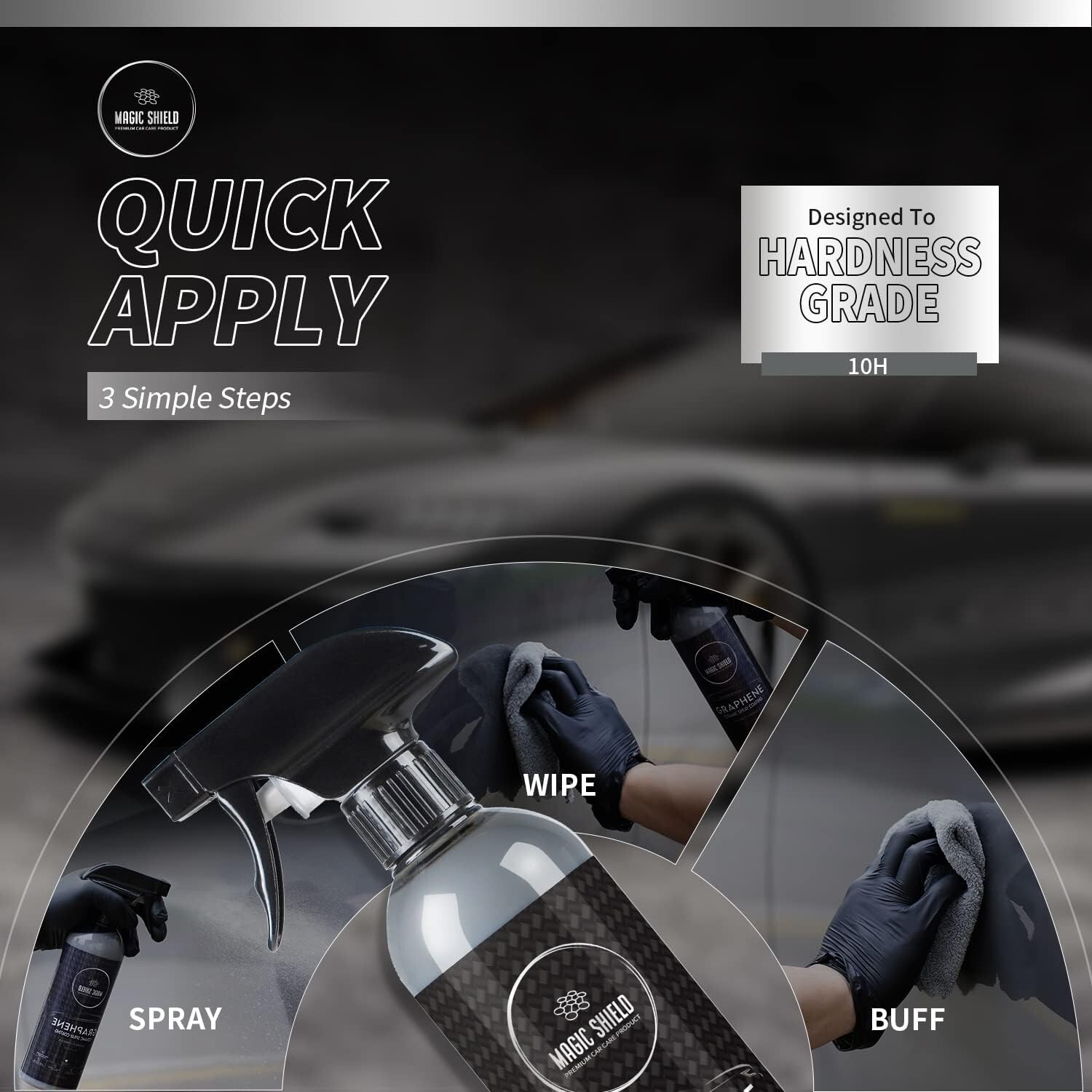 Graphene Ceramic Spray Coating – Quick & Easy Application for Cars, Motorcycl…