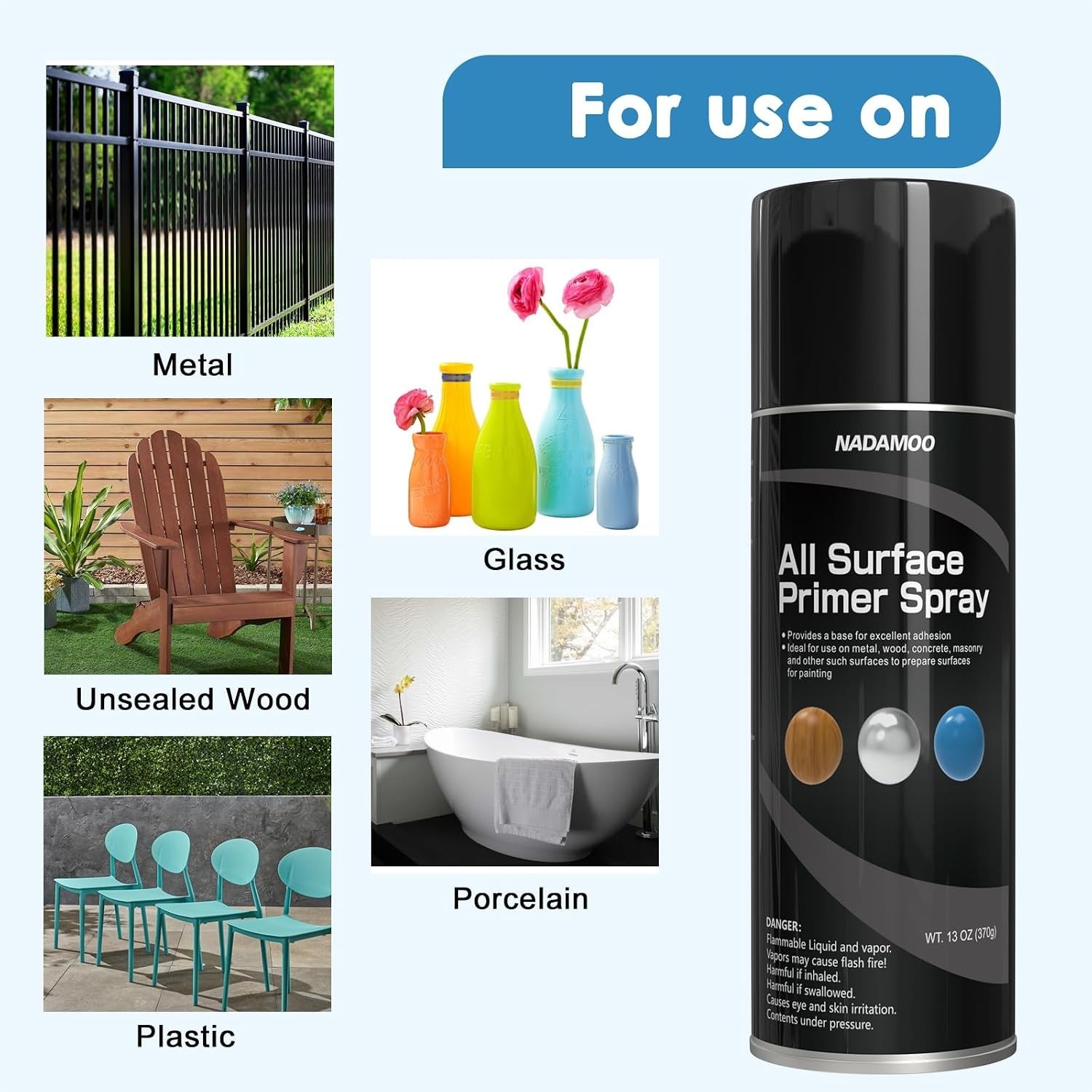 All Surface Primer Spray, One-Part Epoxy Primer Matte Black, 1 Can, Enhance A…