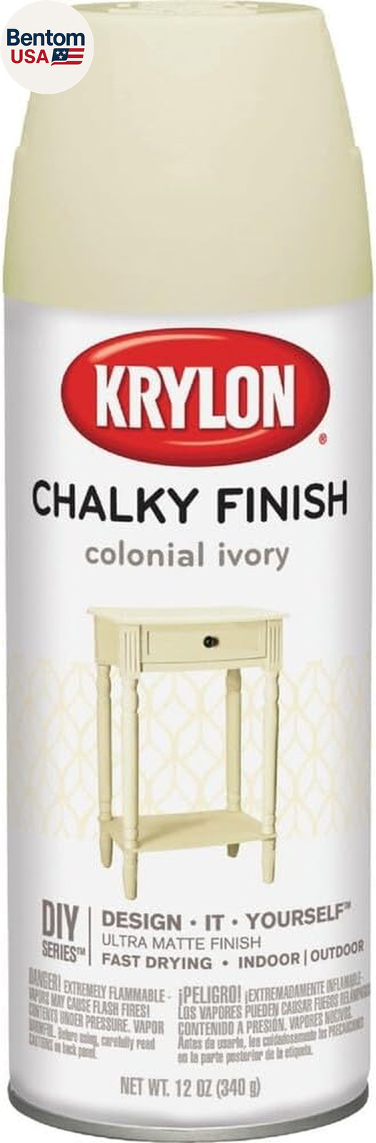 SW4108 Colonial Ivory, Spray Paint, Chalky Finish, 12 Oz, 12 Ounce (Pack of 1)