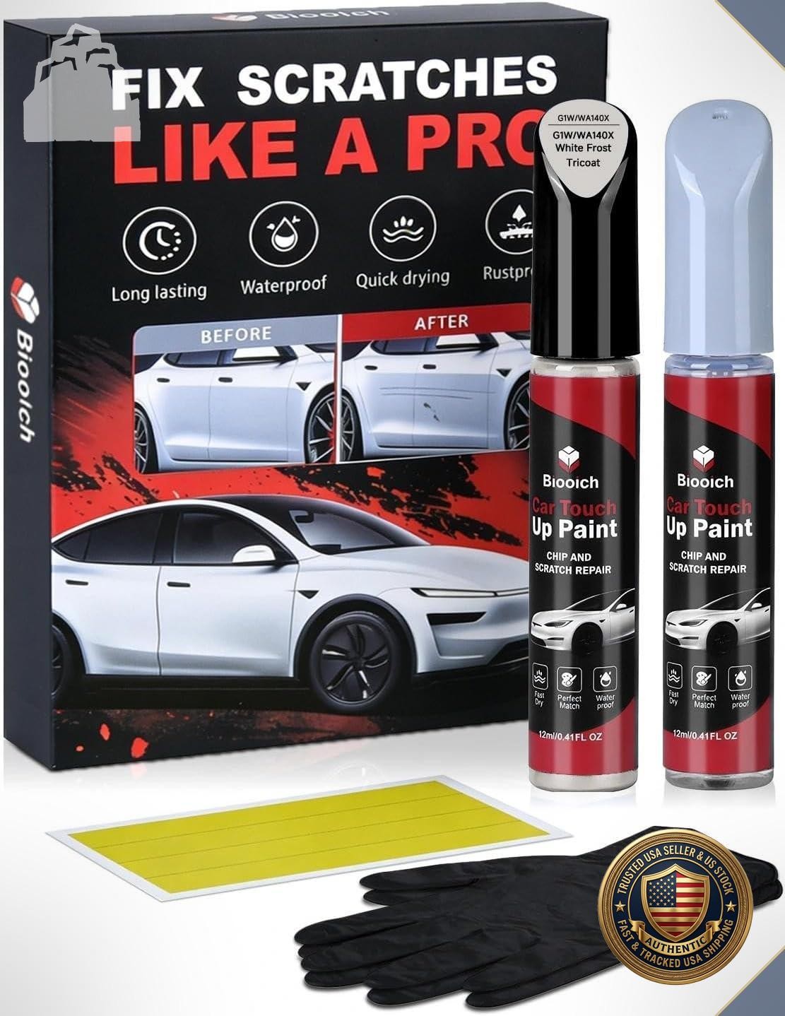 Touch Up Paint G1W/WA140X White Frost Tricoat GMC Clear Coat Kit