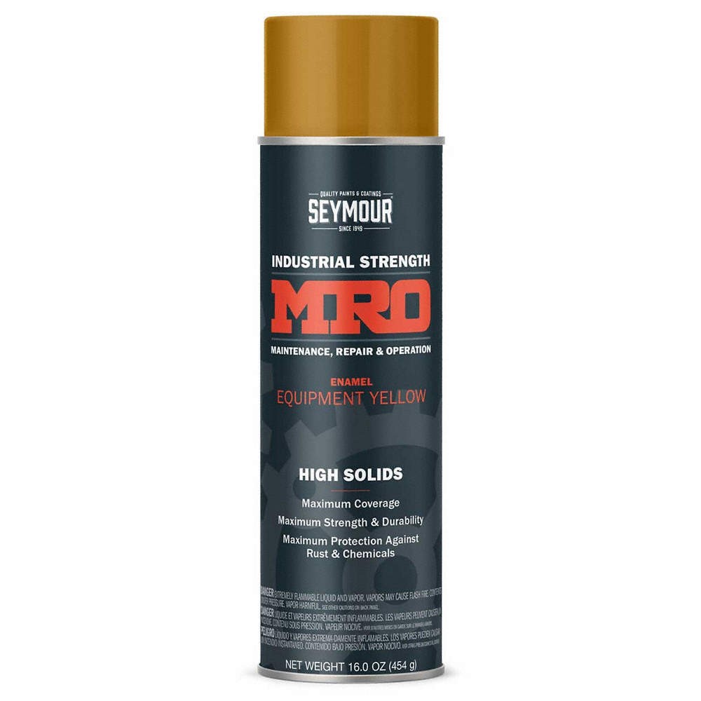SEYMOUR PAINT Spray Paint,New Equipmt Yellow,16oz. 50DJ92