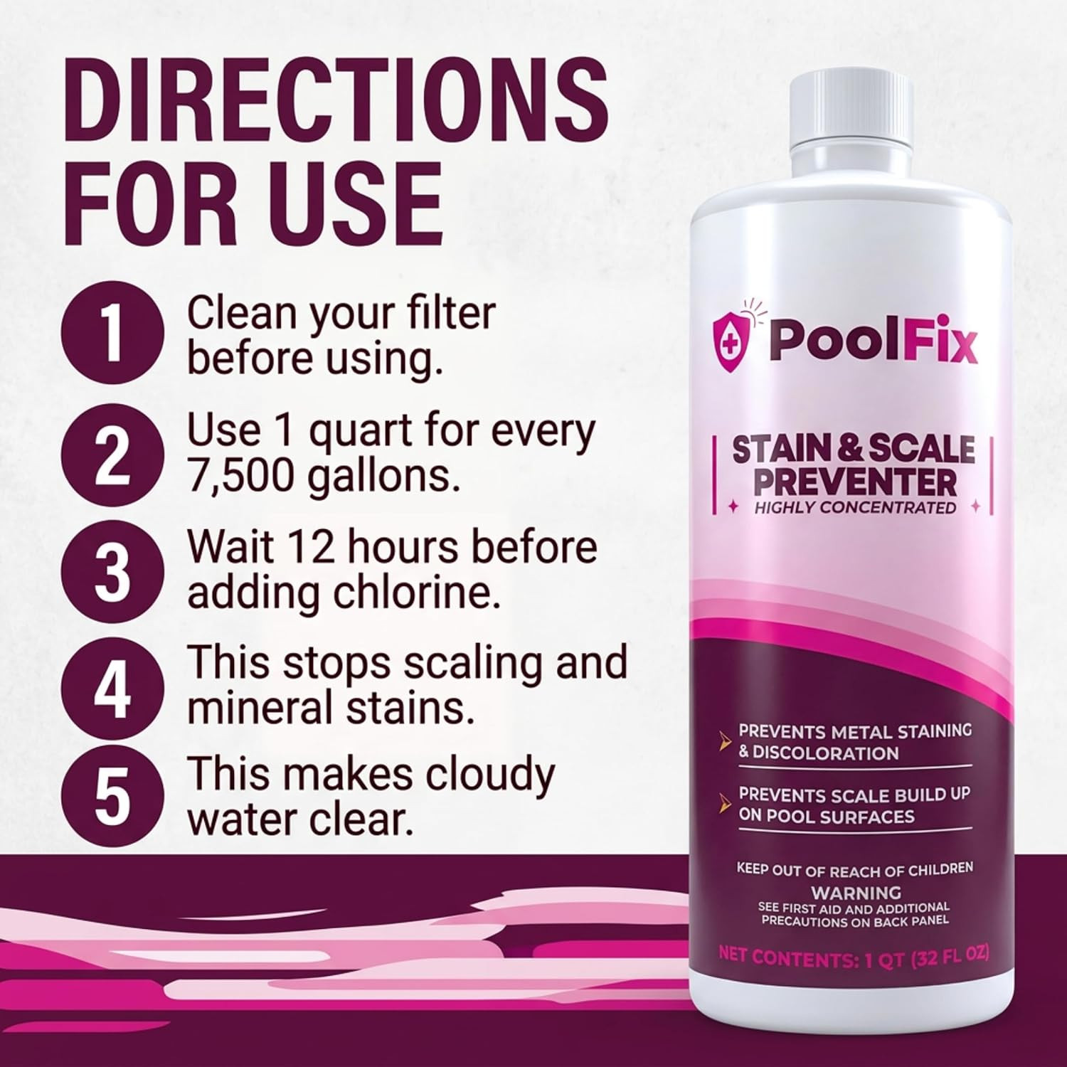 Stain & Scale Preventer – 1 Quart | Professional Grade Metal Stain & Scale Contr