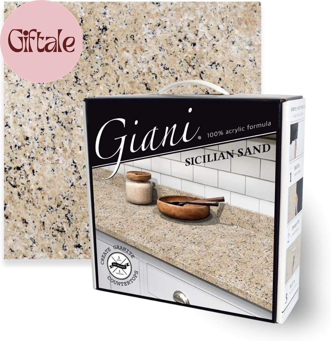 Granite Countertop Paint Kit 2.0-100% Acrylic (Sicilian Sand)