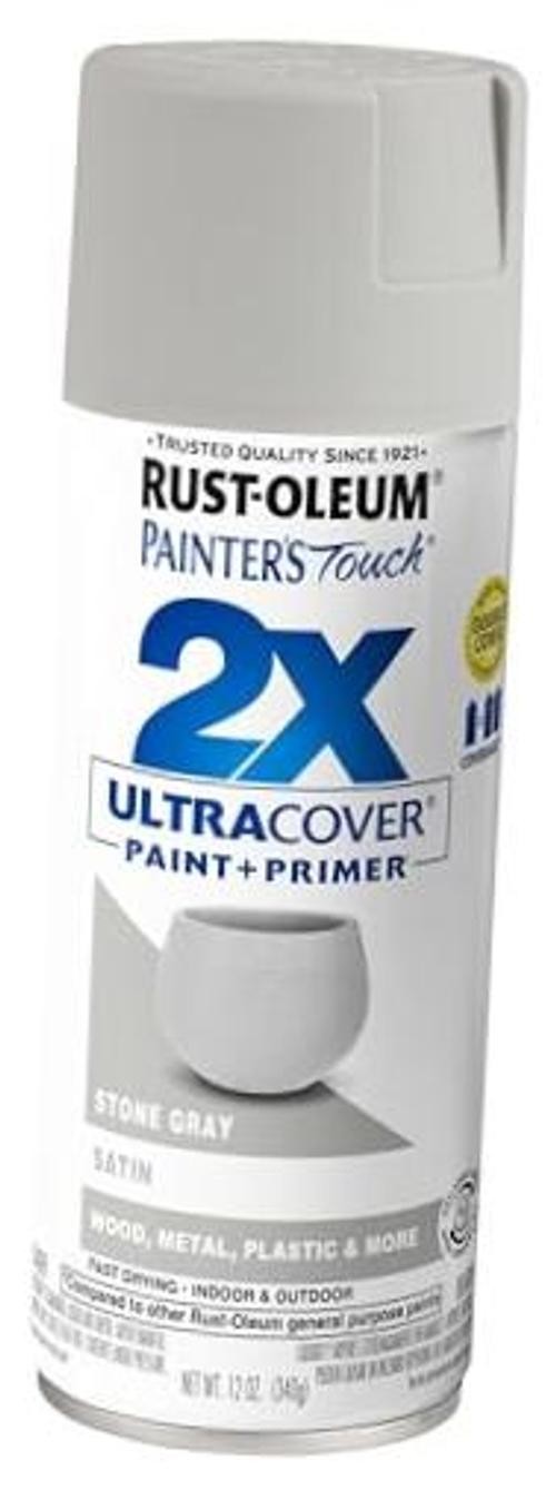 Painter’s Touch 2X Ultra Cover 12 Ounce – Satin Stone Gray – Pack of 1