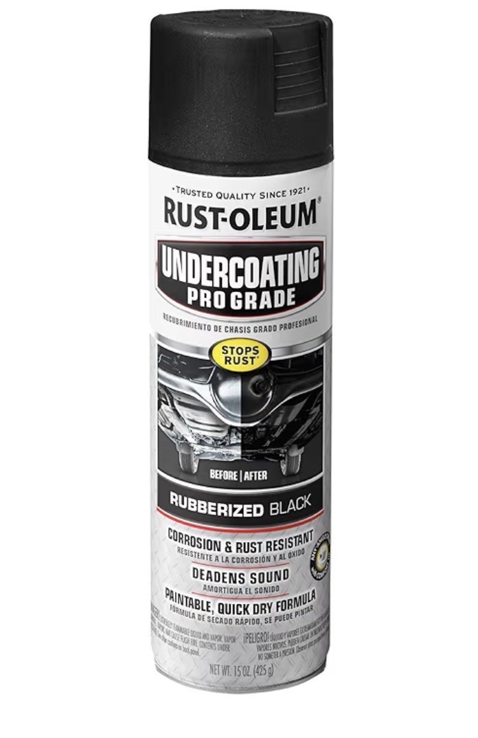 Rubberized Undercoating Spray Black 15oz Protective Coating for Auto Metal
