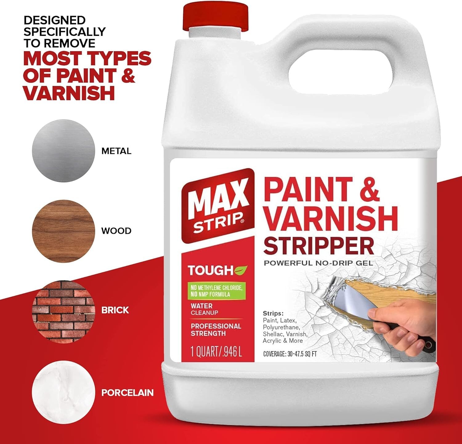 Professional Strength Paint and Varnish Stripper – 1 Gallon – Strips Paint, L…