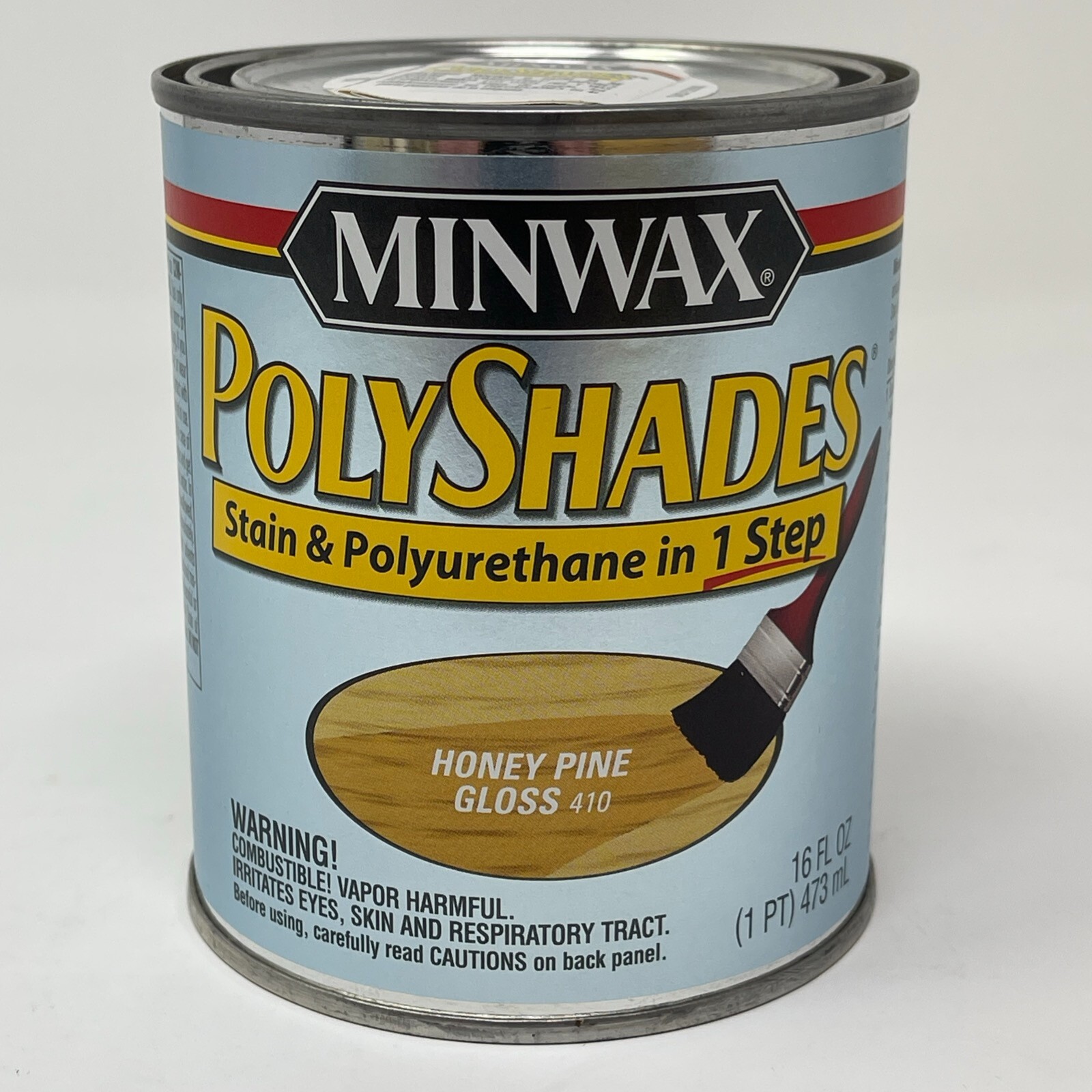 Minwax 41410 Honey Pine PolyShades Wood Stain And Polyurethane, Gloss 1 Pint