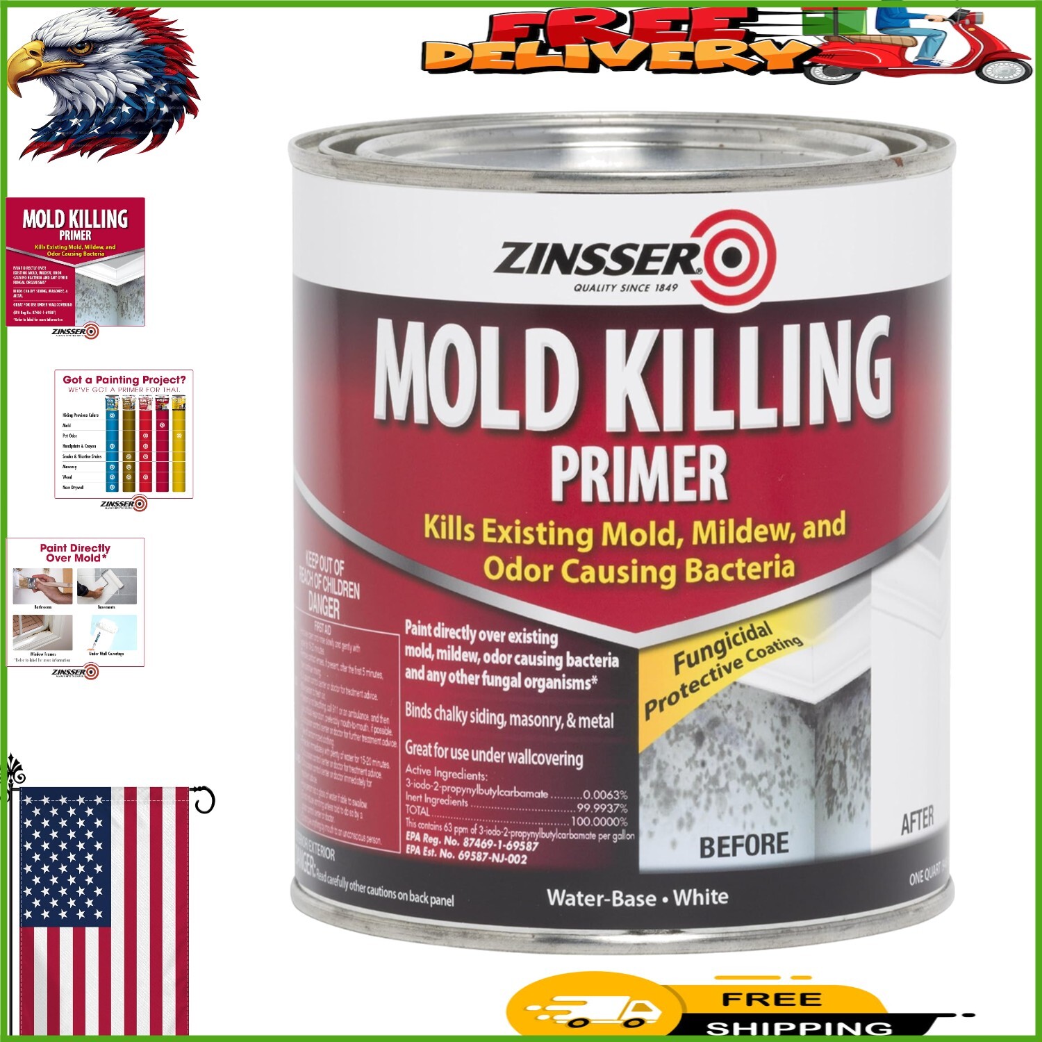 Versatile 32 Oz Mold Killing Primer – White Liquid for Long-Lasting Protection