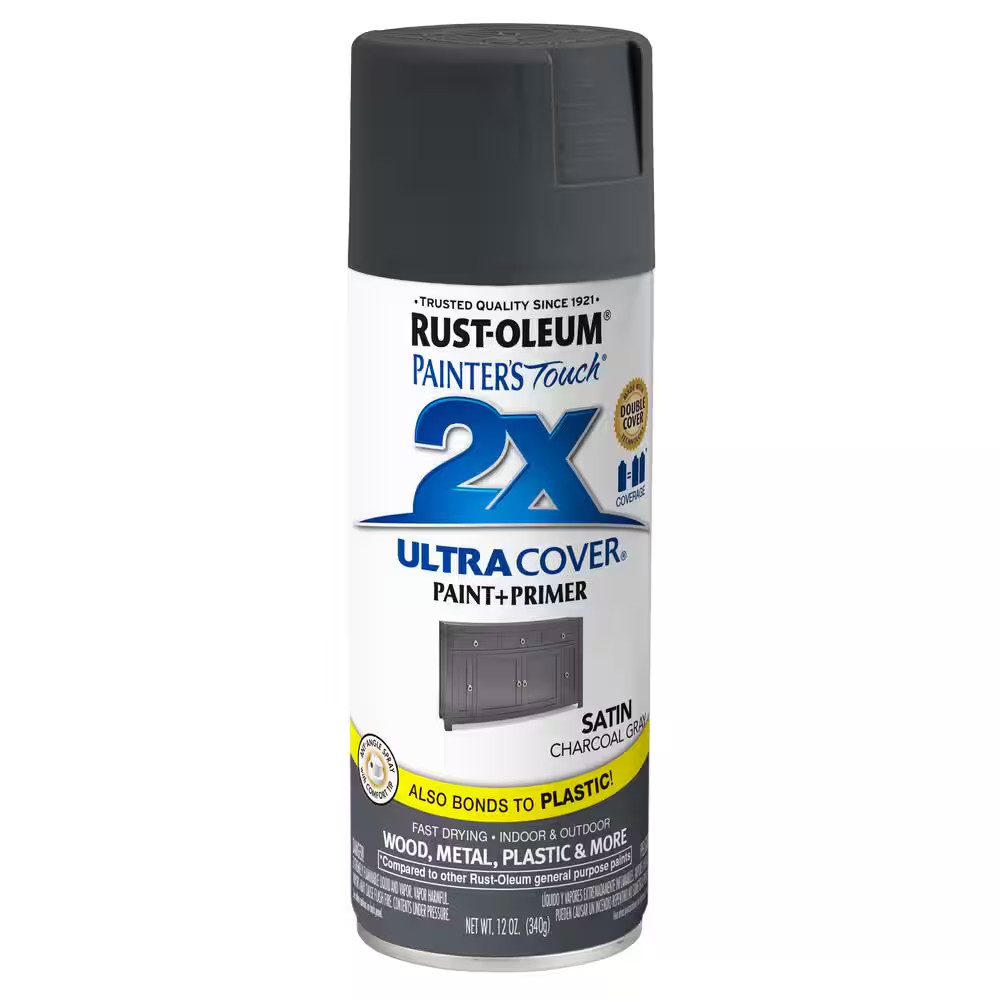 12 Oz. Satin Charcoal Gray General Purpose Spray Paint