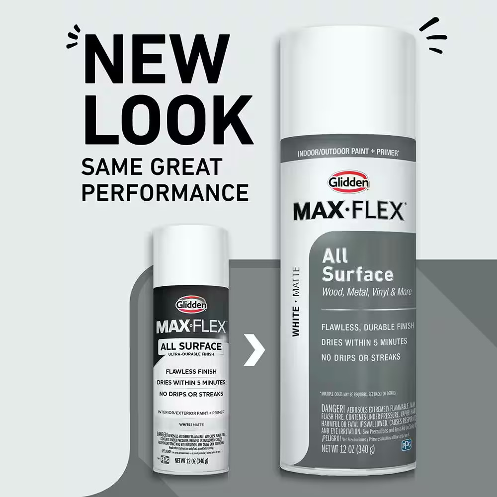 12 Oz. Matte White Interior/Exterior All Surface Spray Paint and Primer