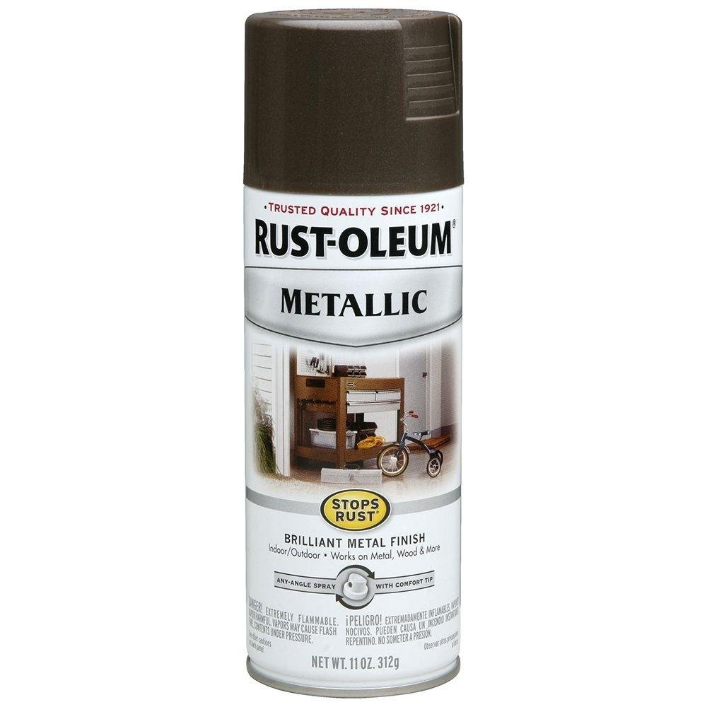 Rust Oleum Stops Rust Metallic Spray Paint 11 Ounce Dark Bronze Protective Co…
