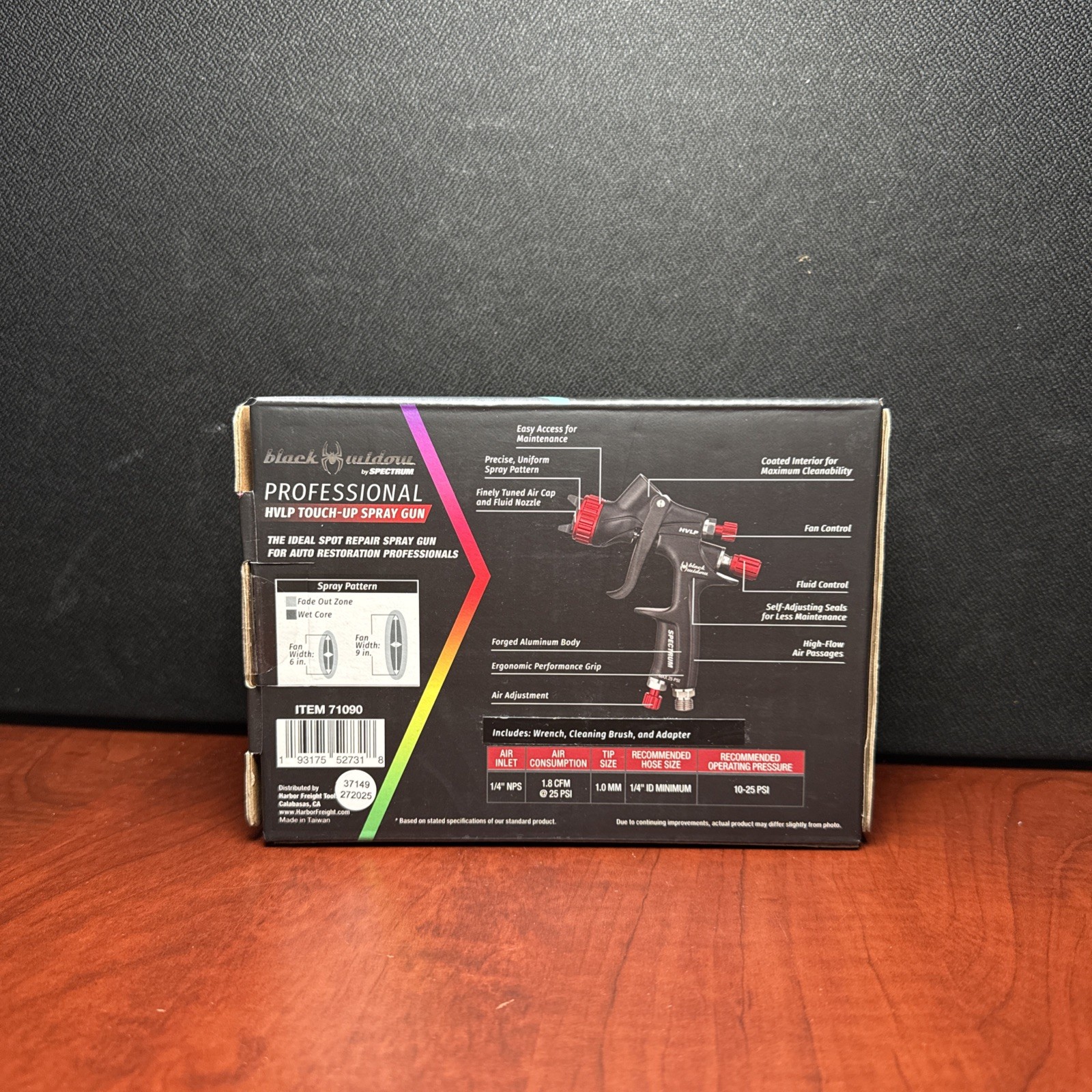 BLACK WIDOW SPECTRUM BW-TU-RF Professional HVLP Touch-Up Spray Gun 71090 (7318)