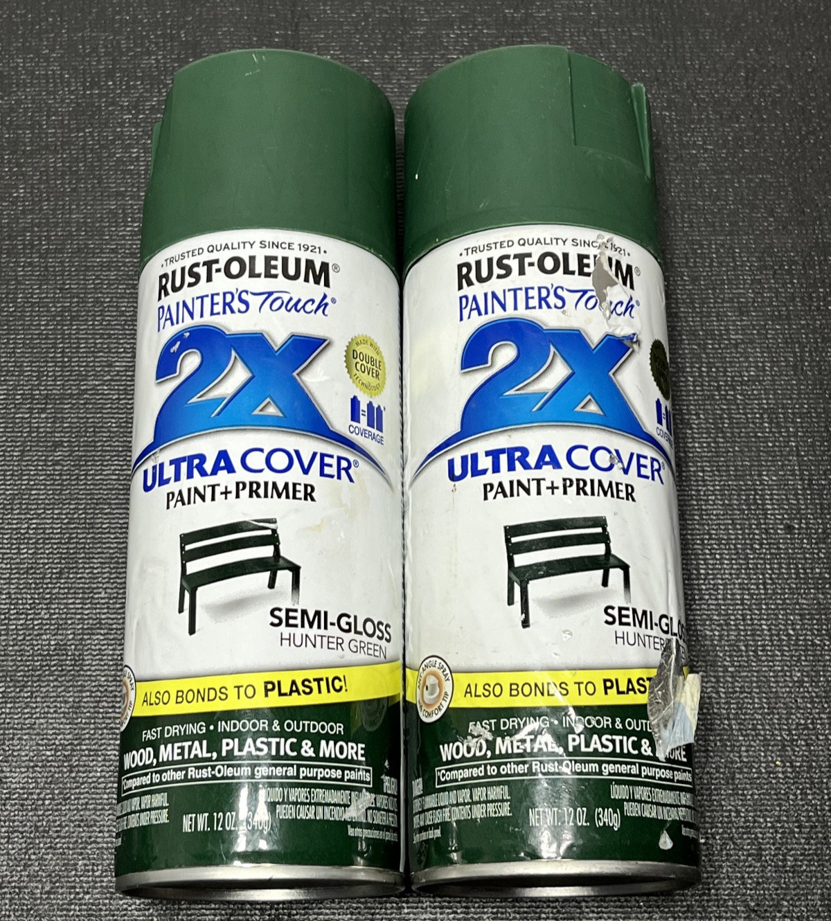 Rust-Oleum Painters Touch Semi-Gloss Hunter Green Spray Paint 12oz – 2 Pack