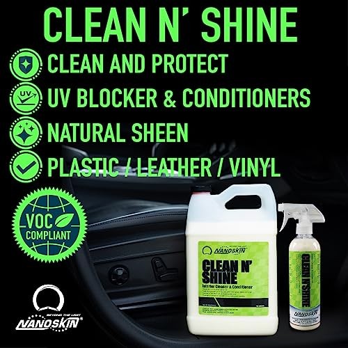 CLEAN N’ SHINE Interior Cleaner, Conditioner & 640 Fl Oz (Pack of 1) Lemon
