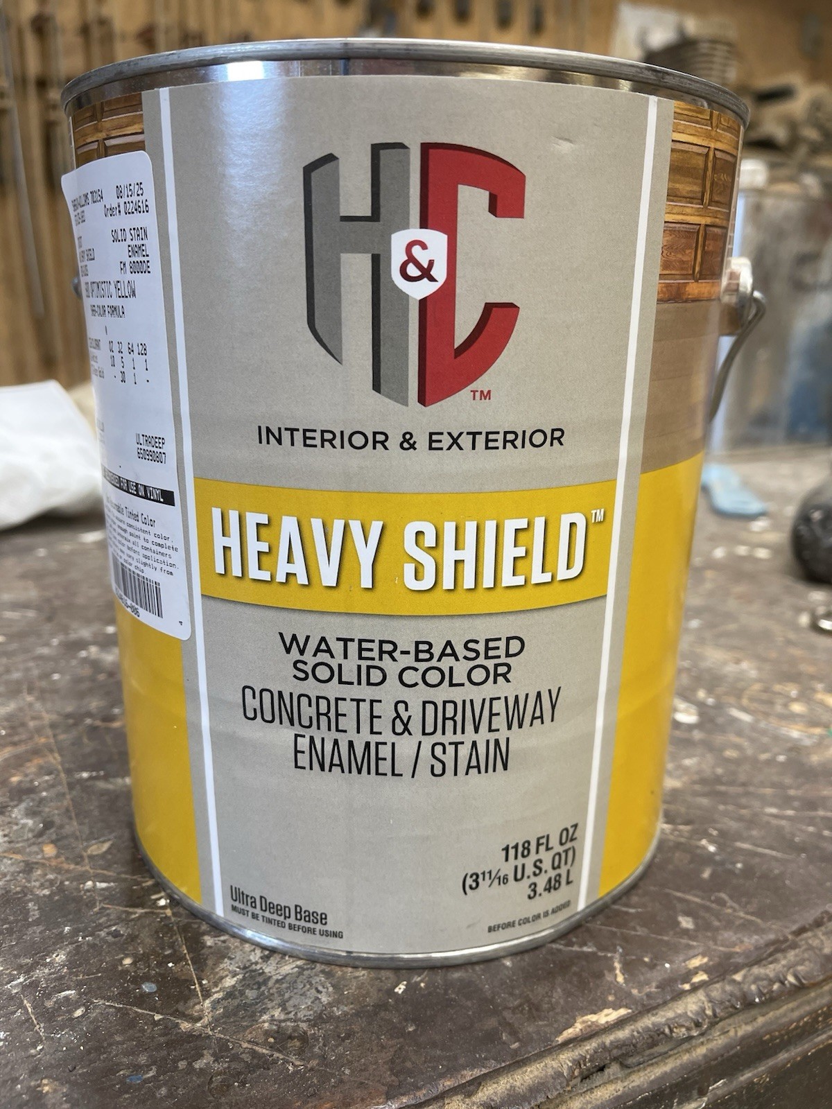H&C Heavy Shield Concrete& Driveway Enamel/Stain 6900 Optimistic Yellow/ Gallon