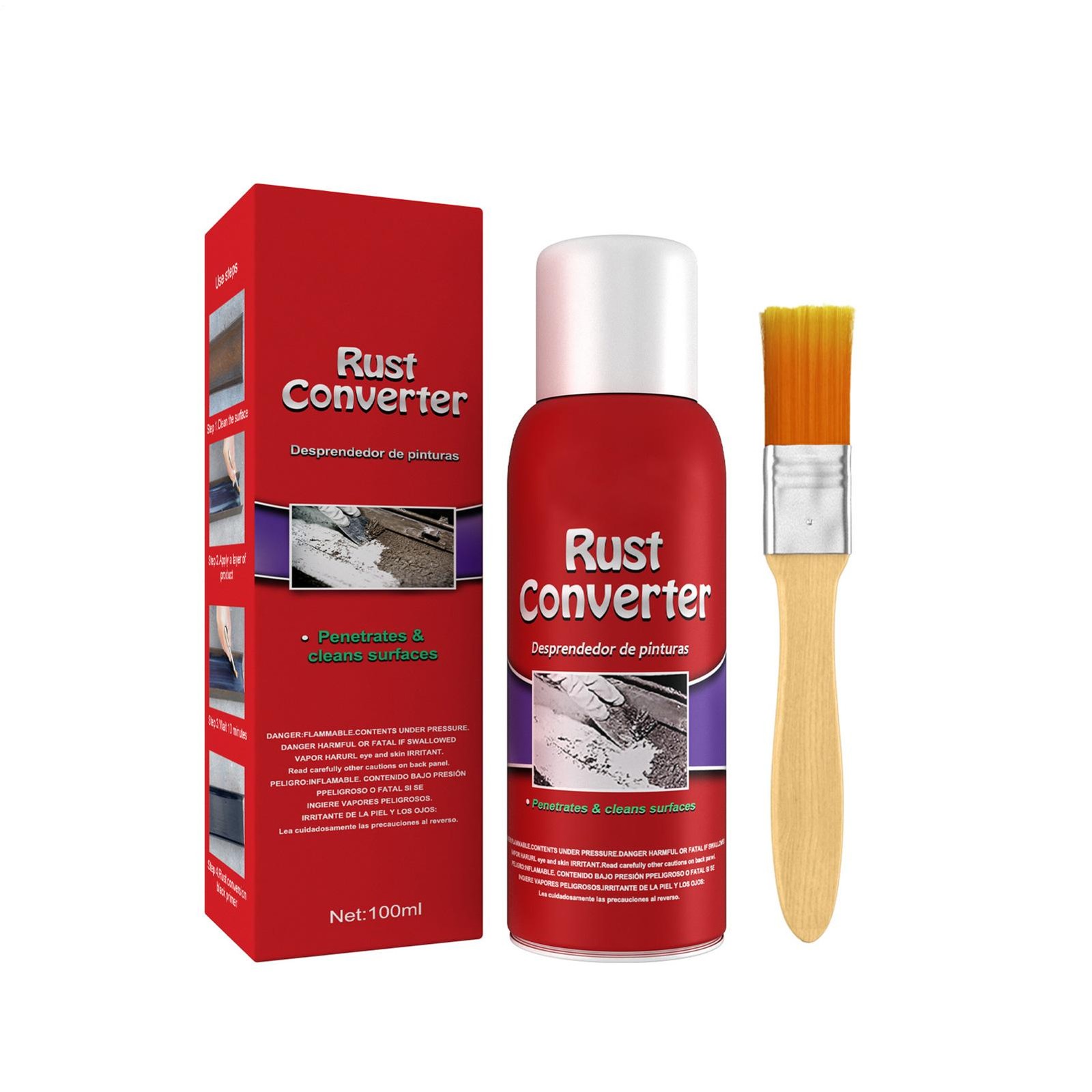 Rust Converter for Metal 100ml Rust Remover Multifunctional Rust Reformer Spray