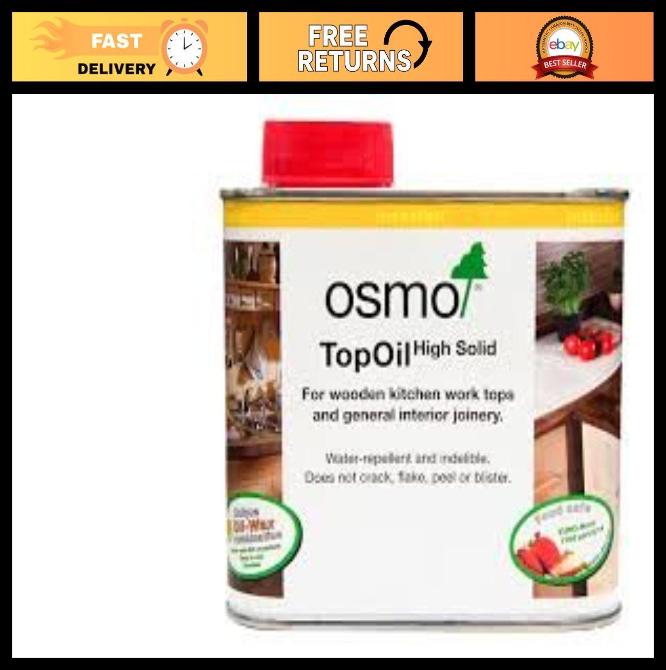 Neutral TopOil 3025 – 0.5L Wood Finish, Protective Oil for Furniture & Floors